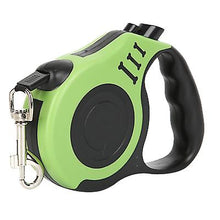 Load image into Gallery viewer, 3m green Retractable Dog Lead Tape Walk Extendable Leash 3M 5M Pet Training Heavy Duty AZ21236