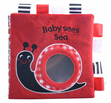 Load image into Gallery viewer, 2Pcs snails Baby Vision Stimulus Release Book, Animal English Alphabet Learning Book AZ10025