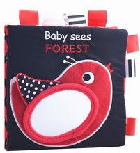 Lade das Bild in den Galerie-Viewer, 2Pcs Little bird Baby Vision Stimulus Release Book, Animal English Alphabet Learning Book AZ10024