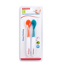Lade das Bild in den Galerie-Viewer, 2 pcs Children's temperature-sensing color-changing spoon, baby food supplement spoon AZ14322