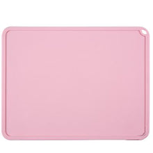 Load image into Gallery viewer, 41*31cm light blue Foldable silicone non-slip childrens eating mat, square heat-insulating dining table mat AZ15494