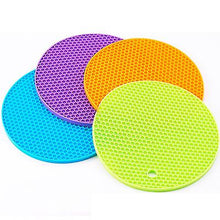Load image into Gallery viewer, 10pcs purple silicone heat insulation coaster, waterproof and non-slip AZ17813