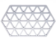 Lade das Bild in den Galerie-Viewer, 2pcs gray silicone heat insulation pad, hollow anti-scalding non-slip coaster AZ16998