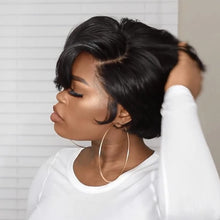Load image into Gallery viewer, Women Wig Black Short Hair Bob Haircut Partial Micro Volume W76