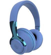 Load image into Gallery viewer, blue Foldable wireless bluetooth headset,Head-mounted sports headphones with mic AZ16386