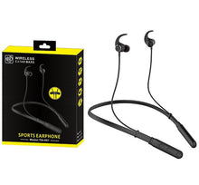 Load image into Gallery viewer, red Neck-mounted wireless sports Bluetooth headset, stereo metal magnetic earphones AZ15707