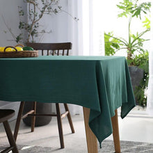 Load image into Gallery viewer, Tablecloths nordic solid tablecloth home japanese towel dining table cloth obrus tablecloth dark green