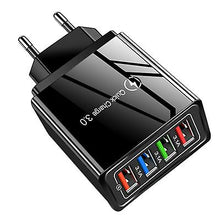 Lade das Bild in den Galerie-Viewer, 2Pcs USA Plug black 4 USB LED Wall Charger Multi 4-Port Travel Charging Adapter For iPhone Huawei AZ20776