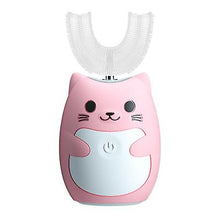 Lade das Bild in den Galerie-Viewer, for 6-12 years pink U-shaped children's electric toothbrush,Sonic automatic toothbrush AZ20268