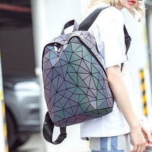 Load image into Gallery viewer, Folding Geometric Rhombus Backpack Fashion Large Capacity Student Schoolbag