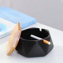 Load image into Gallery viewer, Ashtray Ceramic Windproof Anti-Gray Lid Office Home Personality Ashtray