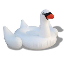 Load image into Gallery viewer, Pool floats loungers 150cm white inflatable swan pool float giant swimming ring summer water mattress party toys
