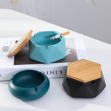 Load image into Gallery viewer, Ashtray Ceramic Windproof Anti-Gray Lid Office Home Personality Ashtray