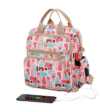 Lade das Bild in den Galerie-Viewer, Bag Women's New Backpack out Mummy Bag Shoulder Crossbody Mother Large Capacity Canvas Bag Mother Bag