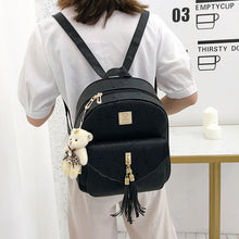 Load image into Gallery viewer, Backpack All-Matching Fashion Three-Piece Set Middle School Student Ladies travel Women shoulder bag
