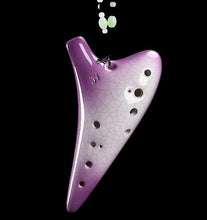 Lade das Bild in den Galerie-Viewer, Ocarinas ocarina 12 tones alto c with carry bag and book neck cord for beginner purple