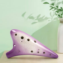 Lade das Bild in den Galerie-Viewer, Ocarinas ocarina 12 tones alto c with carry bag and book neck cord for beginner purple