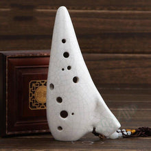 Lade das Bild in den Galerie-Viewer, Ocarinas ocarina flute 12 hole sc ceramic instrument white best christmas gift