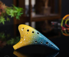 Lade das Bild in den Galerie-Viewer, Ocarinas 12 hole ocarina kiln fired ceramic alto c musical instrument with lanyard music score