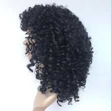 Load image into Gallery viewer, Wigs african black short hair  wavy hair  small curly hair  fluffy hair  chemical fiber hair wig