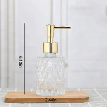 Load image into Gallery viewer, Soap lotion dispensers multipurpose mesa soap dispenser easy to clean glass soap pump dispenser perfect gold