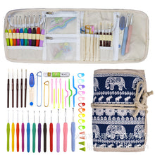 Load image into Gallery viewer, 12 Extended Elephant Canvas Crochet Hook Set
