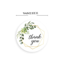 Load image into Gallery viewer, 2x500pcs Christmas Xmas Olive Branch Flower Thank You Thank Thank You Craft Gift Sealed Sticker Label Tape tape