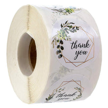 Load image into Gallery viewer, 2x500pcs Christmas Xmas Olive Branch Flower Thank You Thank Thank You Craft Gift Sealed Sticker Label Tape tape