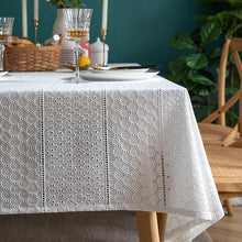 Load image into Gallery viewer, Tablecloths white lace table cloth for wedding party hotel french luxury table covers tablecloth solid