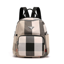 Load image into Gallery viewer, Backpack Contrast Color Check Korean Style Versatile Large Capacity Nylon Oxford Cloth Travel