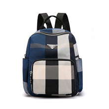 Load image into Gallery viewer, Backpack Contrast Color Check Korean Style Versatile Large Capacity Nylon Oxford Cloth Travel