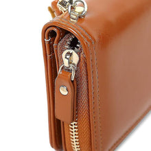 Load image into Gallery viewer, Wallets money clips oil wax leather wallet for women navy blue