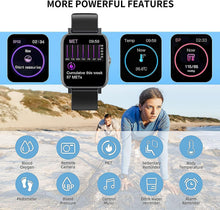Lade das Bild in den Galerie-Viewer, Watches women men smartwatch with heart rate monitor and blood pressure monitor smartwatch 1.7 ?¡ÀWaterproof
