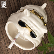 Lade das Bild in den Galerie-Viewer, Ashtray Cartoon Dog Cute Creative Ceramic Large Trendy Car Windproof Ashtray