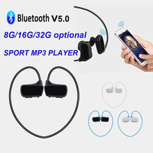 Load image into Gallery viewer, Mp3 players headset bluetooth headphone stereo earphone blue