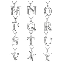 Lade das Bild in den Galerie-Viewer, Necklaces s silver plated alphabet necklace initial 26 letters personalized charm pendant