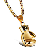 Load image into Gallery viewer, Necklaces men his and hers stainless steel boxing glove pendant couples necklace gold