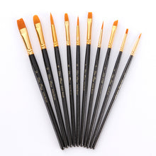 Load image into Gallery viewer, 10 PCs Blue Rod Nylon Hair Watercolor Brush Pen Brush