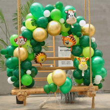 Lade das Bild in den Galerie-Viewer, 144pcs Green Jungle Safari Balloon Chain Set Moving Party Decoration