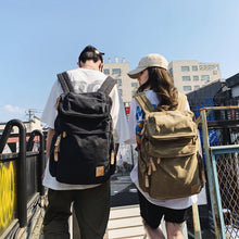 Load image into Gallery viewer, 2022 New Korean Style Vintage Backpack Female Student Canvas Backpack Men's Outdoor Leisure Travel Bag Hiking Backpack