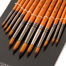 Load image into Gallery viewer, 12 PCs Watercolor Brush Nylon Brush Wooden Poles Oil Painting Brush Set Art