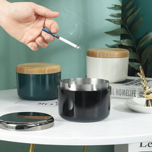 Lade das Bild in den Galerie-Viewer, Ashtray Stainless Steel Ash Tray Nordic Instagram Style Windproof Stainless Steel s Lid Ashtray