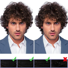 Lade das Bild in den Galerie-Viewer, Wigs Adult Men Synthetic Full Wig Natural Short Curly Wavy Hair