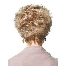 Lade das Bild in den Galerie-Viewer, Wigs Women Blonde Curly Wavy Short Hair Head Cover Synthetic Wig