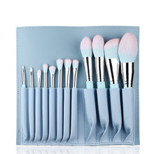 Load image into Gallery viewer, 12 PCs Light Blue Handle Makeup Brush Foundation Eye Shadow Brush