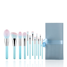 Load image into Gallery viewer, 12 PCs Light Blue Handle Makeup Brush Foundation Eye Shadow Brush
