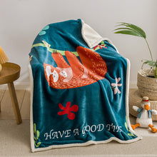 Load image into Gallery viewer, Berber Fleece Blanket Air Conditioning Blanket Sofa Blanket Thickened Children's Double-Layer Flannel