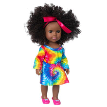 Lade das Bild in den Galerie-Viewer, Dolls Black African Black Baby Cute Curly Black 35cm Vinyl Baby Toy No0578