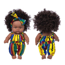 Load image into Gallery viewer, Dolls Black African Black Baby Cute Curly Black 8-inch Vinyl Baby Toy No0742