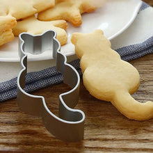 Load image into Gallery viewer, 2pc Cake Pans & Molds Cat Shaped Aluminium Mold Sugarcraft Cake Cookies Pastry Baking Cutter Mould